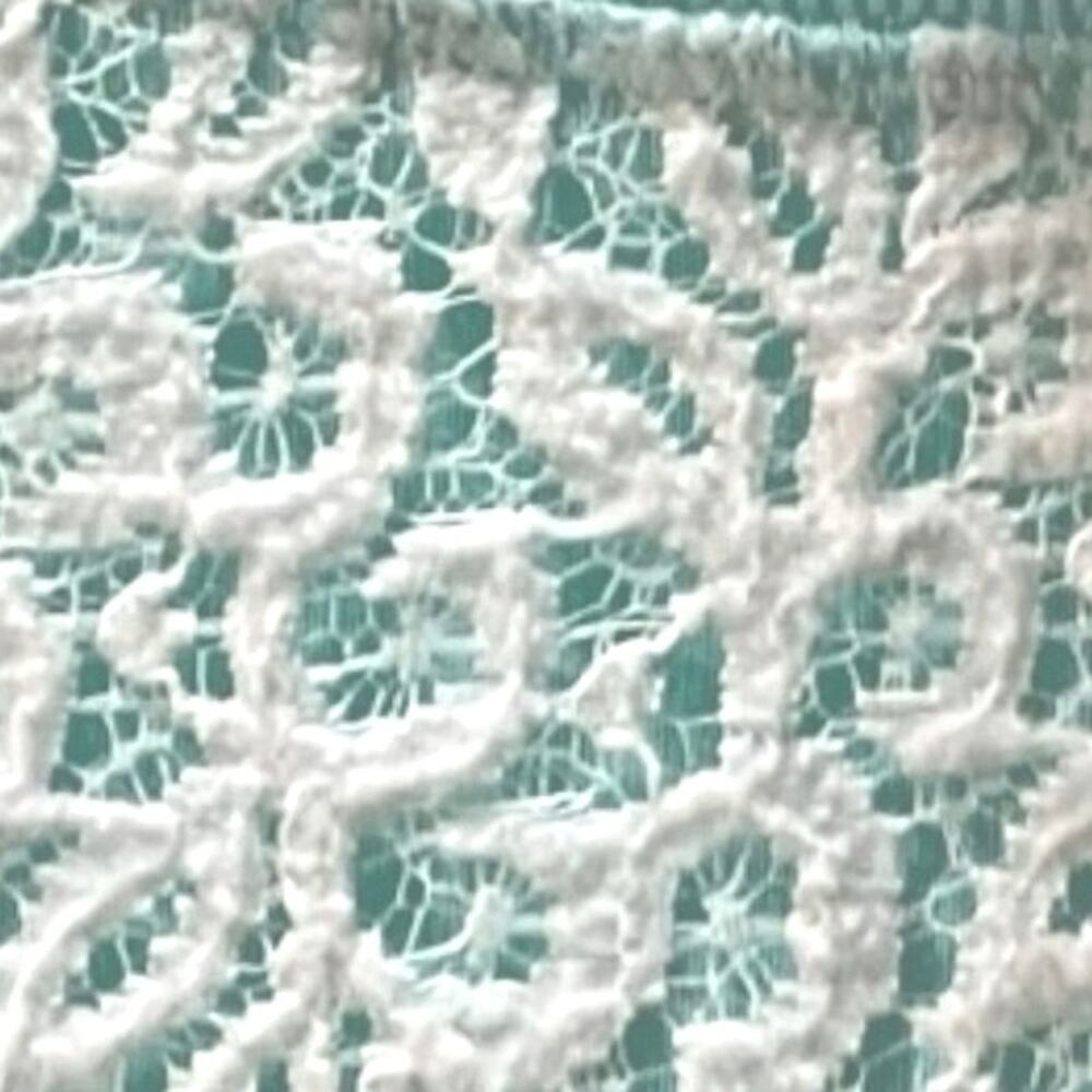 NorthCrest Women's Aqua w/White Lace Front Long Sleeve Casual Sweatshirt SZ 4X - Picture 4 of 9